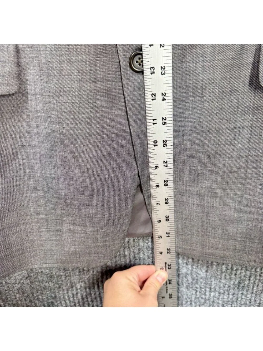 Chaps Blazer Mens 44R Gray 100% Wool Two Button Sport Coat Jacket Suit Separate